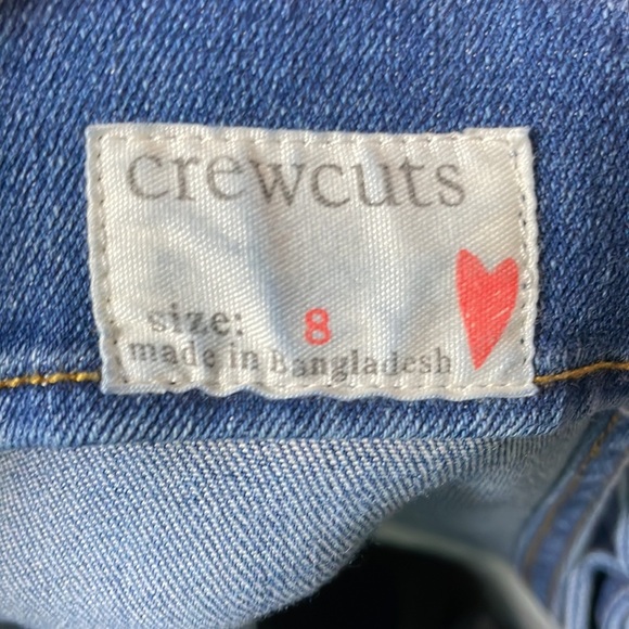 J. Crew Crewcuts Girls Stretch Blue Denim Overalls Jeans - Picture 7 of 8